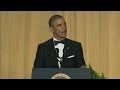 President Obama makes crowd laugh