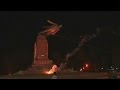 Lenin statue toppled in Ukraine