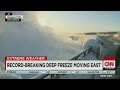 Frozen Niagara Falls creates huge mist cloud