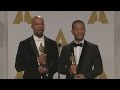 Raw video: Common and John Legend backstage at Oscars