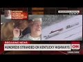 Stranded motorist talks to CNN